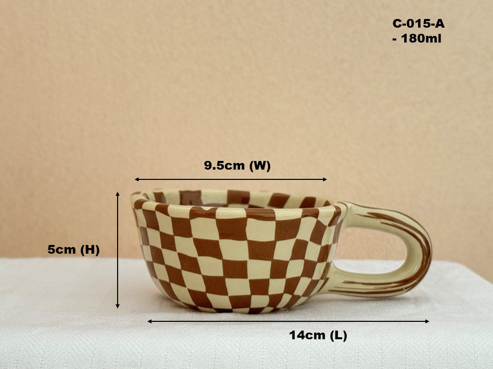 Handcrafted Checkered Ceramic Series
