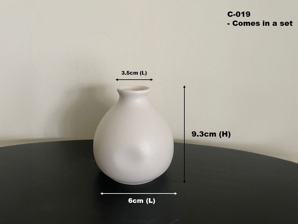 Pure Harmony White Ceramic Sake Set