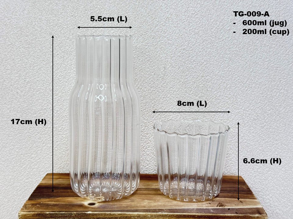 Ribbed Carafe Set