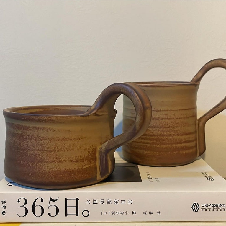 Rustic Ceramic Coffee Mug with Handle
