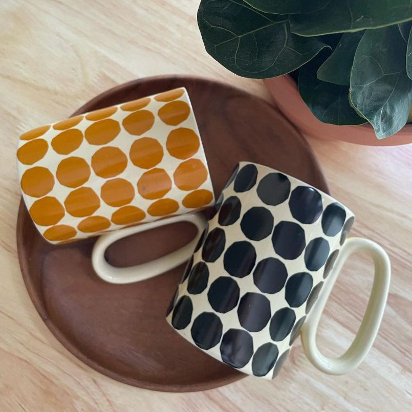 RetroDots Ceramic Mug