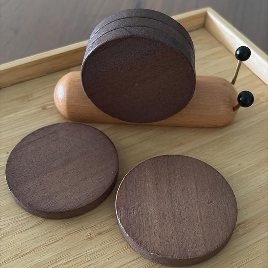 Whimsy Wooden Snail Coaster Set