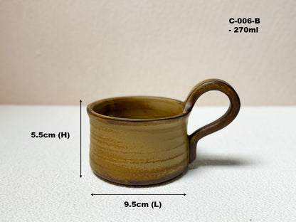 Rustic Ceramic Coffee Mug with Handle