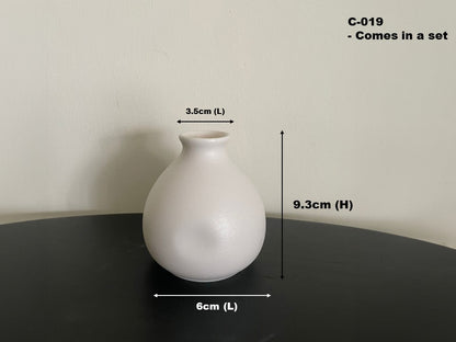 Pure Harmony White Ceramic Sake Set