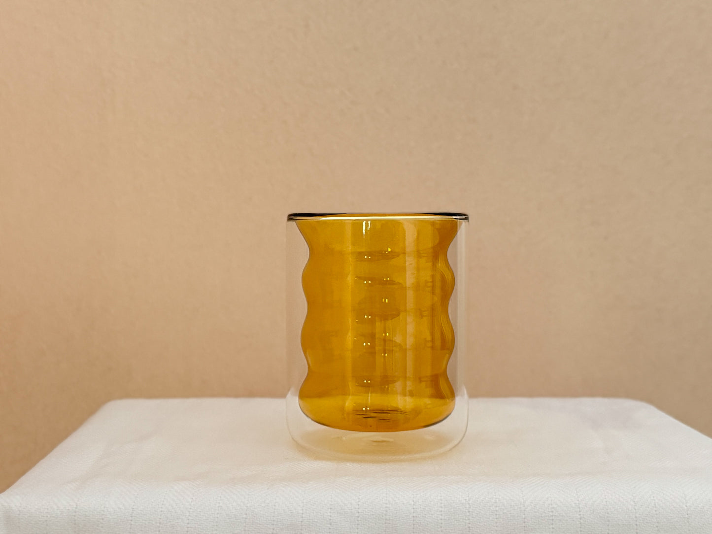 AzureWave Double Wall Glass Cup