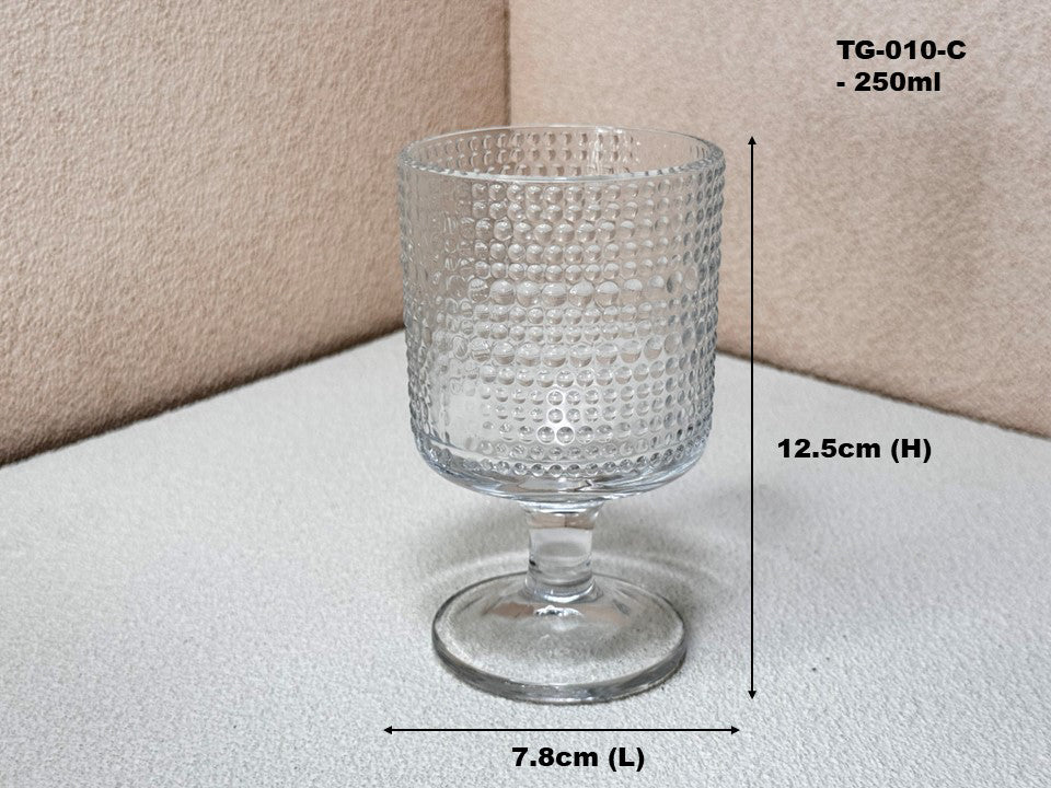 Vintage Embossed Wine Glass Collections