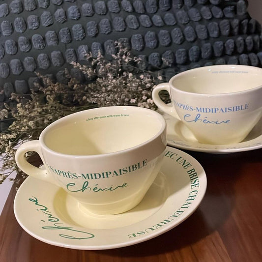 Après-Midi Ceramic Cup and Saucer Set