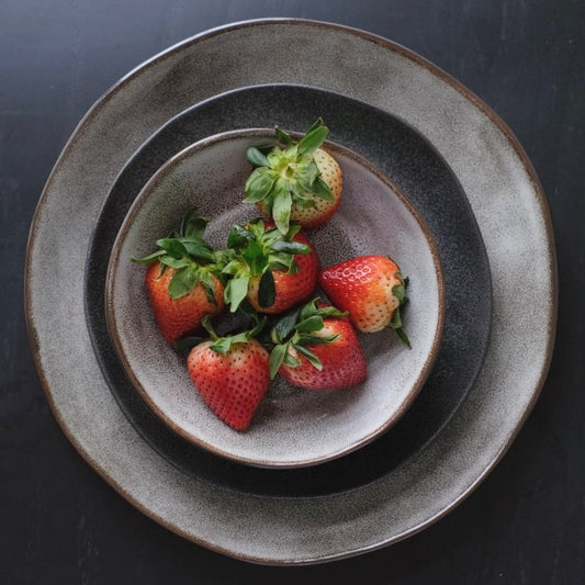 Midnight Elegance Ceramic Dinner Plate